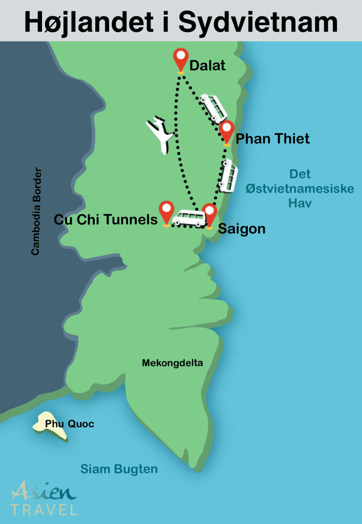 Map hojlandet i sydvietnam